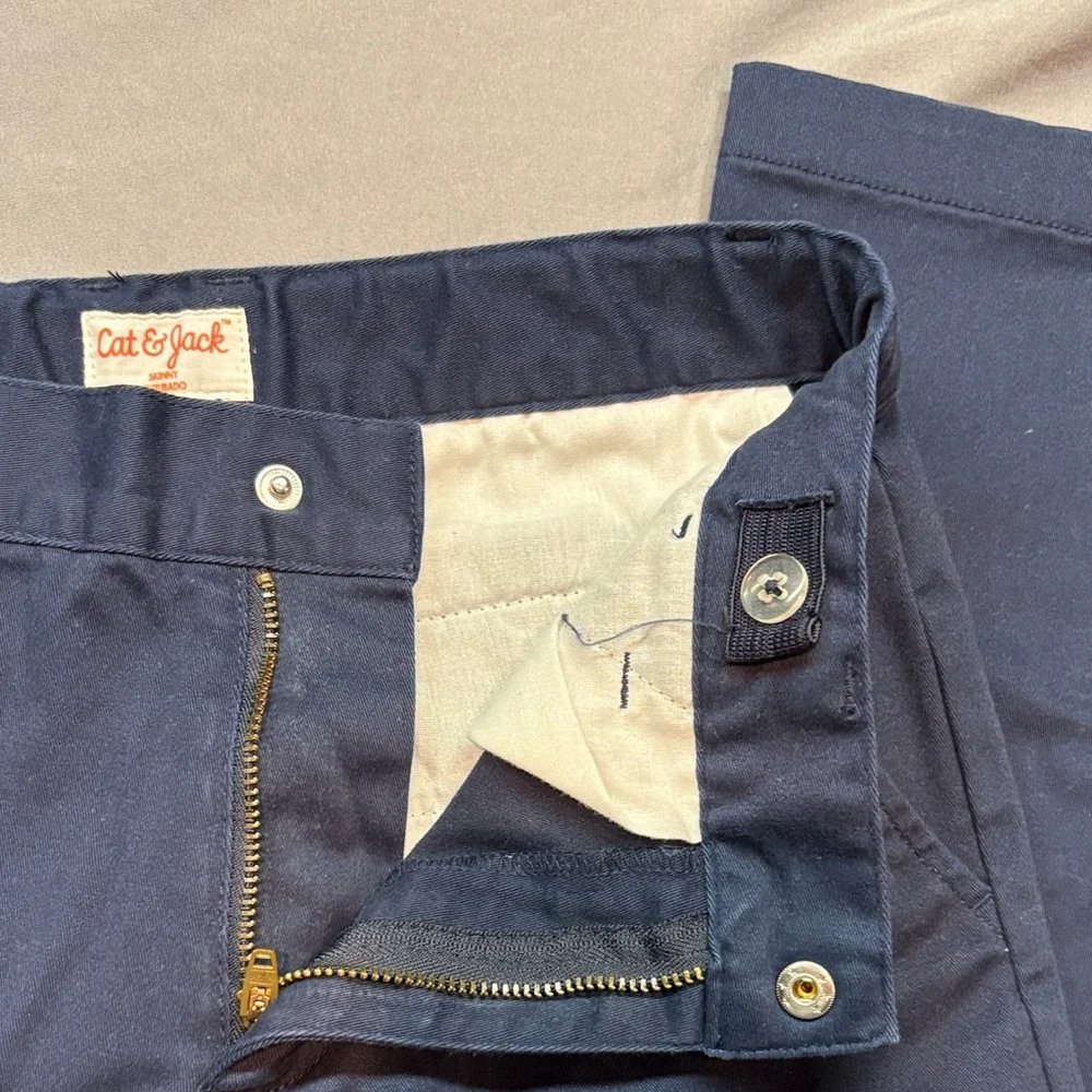 Cat & Jack‎ Kids' Straight Fit Uniform Chino Pants | Navy Blue Size 10
